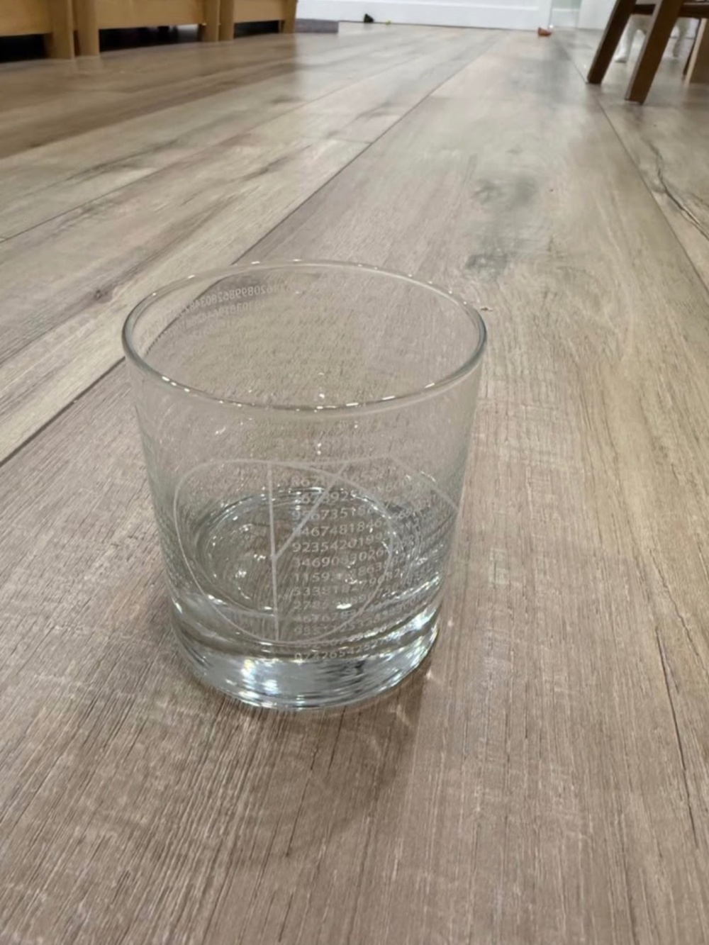 Pi bourbon glass math handmade